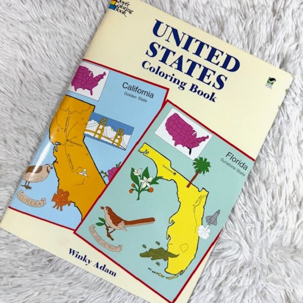 Vintage United States Coloring Book by Winky Adams